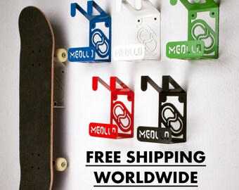 WALL SKATEBOARD RACK / skateboard Shelf / Skateboard Hanger / Skateboard Holder / Skateboard Hook / Skateboard Perch / Skate Rack / Bracket