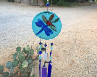 Windchime Dragonfly Window Porch Garden Decor
