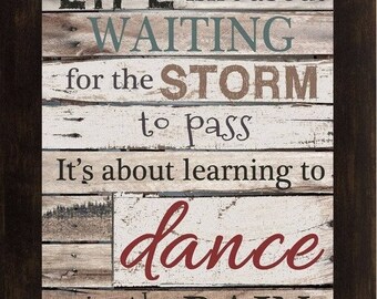 Sale Waiting for the storm to Pass Dance In The Rain Black Red Framed Art