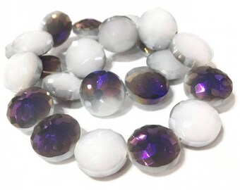X 1 PCE glass 15 mm lentil beads