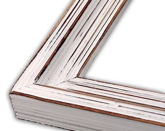 Distressed Frame, Cimarron White, Rustic Hand Painted, Shabby Chic, Wedding Frame, Choose Your Size, 11x14, 8x10, 5x7, 4x6, And More