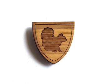 Smart Squirrel Pin. Squirrel Pin. Wood Tie Pin. Wood Lapel Pin. Tie Pin. Lapel Pin. Mens Lapel Pin. Boutonniere. Dad Gifts. Groomsmen Gift.