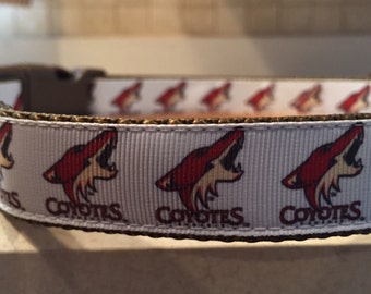 Phoenix Coyotes Large and Medium Dog Collar