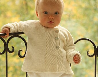 gestricktes BABYJÄCKCHEN BABYJACKE STRICKJACKE Merino in Wunschfarbe Größe
