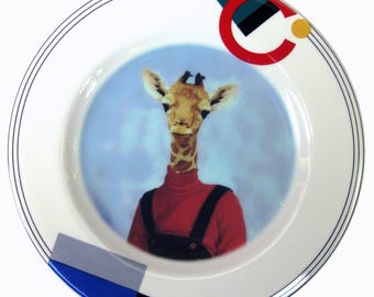 Andrea Giraffe Portrait Plate 6.5"