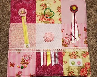 Busy Blanket Fidget Fiddle quilt/ Dementia Alzheimers Stroke Autism Brain Injury