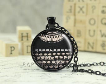 Typewriter Pendant - Typewriter Charm - Typewriter Jewelry - Typewriter Necklace - Writer Pendant - Writer Charm - Author Gift - (B1967)