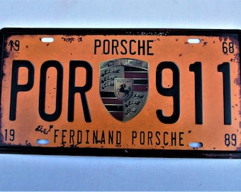 Porsche tin plate metal sign 30 x 15 cm