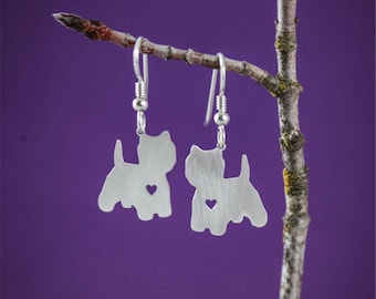 Westie Higland Terrier (Westie) earrings