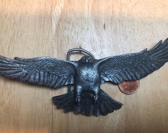 Vinegarroon Foundries belt buckle Eagle V-5. Fine pewter 1978. Very good condition. Size ~170x55 mm