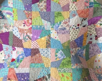 MEMORIAL DAY SALE A Scrap Happy 35.75" X 35.75" Quilt For Baby