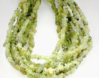 PERIDOT BEADS Rough Nuggets 5-6mm