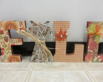 Fall Decor-Wood Fall Letter Set