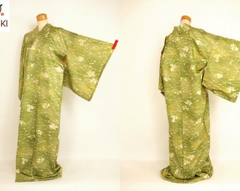 Japanese M51108 "Rohketsu-zome" Komon Kimono Vintage