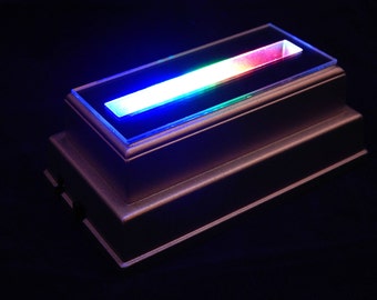 Lighting pedestal with color change, perfect for highlighting of crystal and glass articles