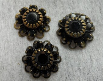 Swarovski crystal clusters 11mm,jet,3pcs-SZC44