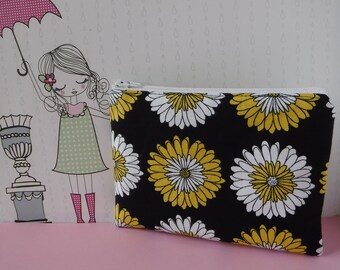Sunflower Fabric - Tampon Pouch - Sunflower Bag - Tampon Holder - Tampon Case - Toiletry Bag - Women Toiletry Bag - Sanitary Pad Holder