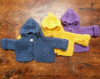 Hooded baby sweaters