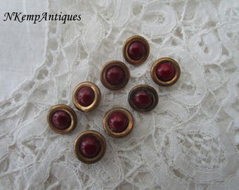 Antique button x 8 nice for dolls