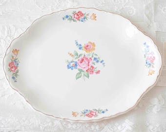 Scio Pottery Hazel Tray Platter Ranson EXCELLENT Shabby Farmhouse USA