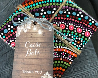 Handpainted coasters: great gift!!