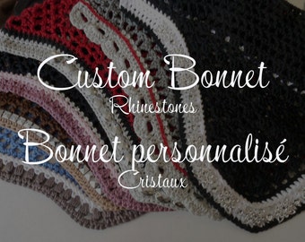 Custom Horse Fly Bonnet - With Rhinestones