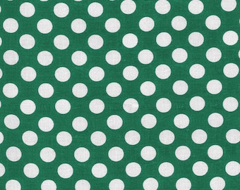 Dark Green Polka Dot -Ta Dot Fabric by Michael Miller