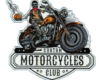 Motorcycle Club Motorcycle/Biker Patch (11 x 12 inch)