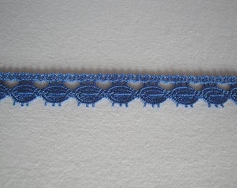 Beautiful stripe blue crochet lace