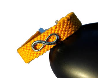 Cuff friendship bracelet, model "Infinity", yellow