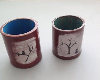 Ceramic 'Cat' Pen/Paintbrush Pot