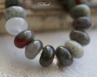 Agate Rondelles, Rondelle Beads, Beads, N2283