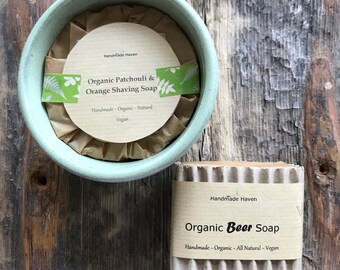 Men Soap Goodies Gift Set - Vegan - Shaving Soap - Beer Soap - All Natural - Beer Lover