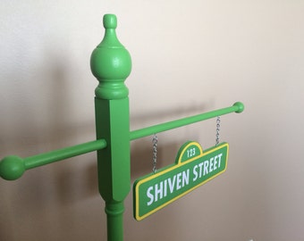 Imperfect sign****please read Personalized Sesame street inspired street sign - double sided - personalized