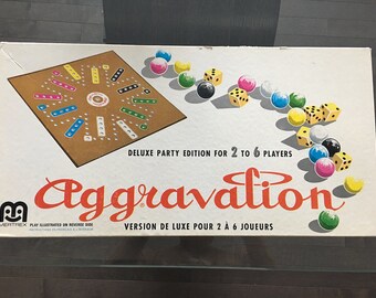 Vintage Deluxe Party Aggravation Game Rare Unique Version
