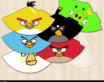 Angry Birds Printable Party Hats