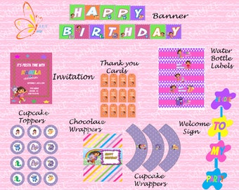 DORA Party Printables Package