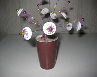 bouquet of flower buds and pearls