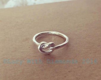 Sterling silver knot ring valentines