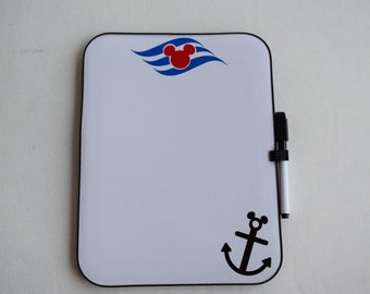 Dry Erase Board with Marker and Magnetic Back Fish Extender FE Disney Cruise DCL Mickey