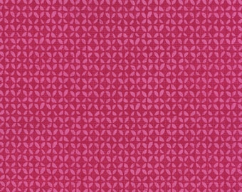 Field Study Fabric by Alice Kennedy for Timeless Treasures Geometric Tonal Pink Leaves Berry