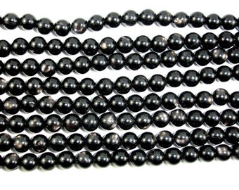 Hypersthene Beads, Round, 6 mm, 15.5 Inch, Full strand, Approx 62 beads, Hole 1 mm, AA quality (276054001)