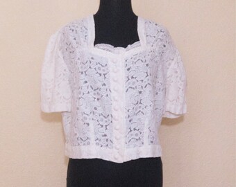 1950's sheer lace blouse