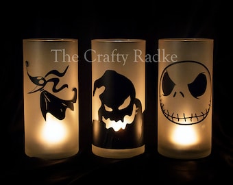 Nightmare before Christmas Candle Holders