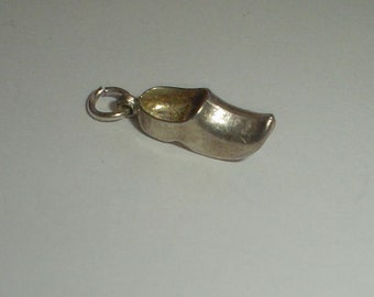 Dutch clog charm silver tiny 835 continental European vintage not sterling