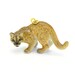 1 - Porcelain Cougar Pendant Hand Painted Glaze Ceramic Animal Small Ceramic Mountain Lion Cat Bead Jewelry Supplies (CA170)