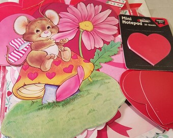22 pc vintage Valentine decorations