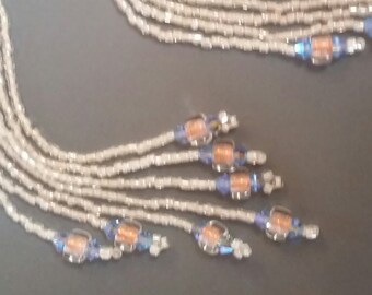 Sparkling White and Copper Earings