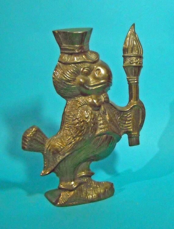 Rare 1984 Los Angeles Olympics Uncle Sam Eagle with Olympic Torch Brass Figure Sports memorabilia souvenir
