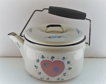 Vintage Handpainted Tea Kettle Planter Gift for Mom